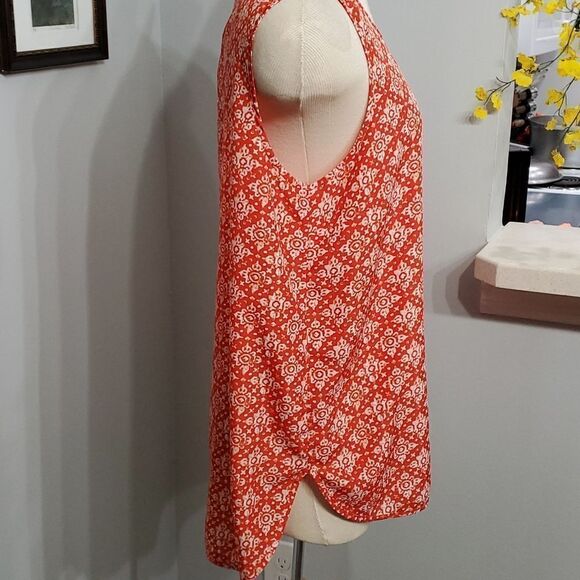 MICHAEL KORS sleevless orange blouse. Size large. 6" exposed zipper.‎ - Picture 3 of 9